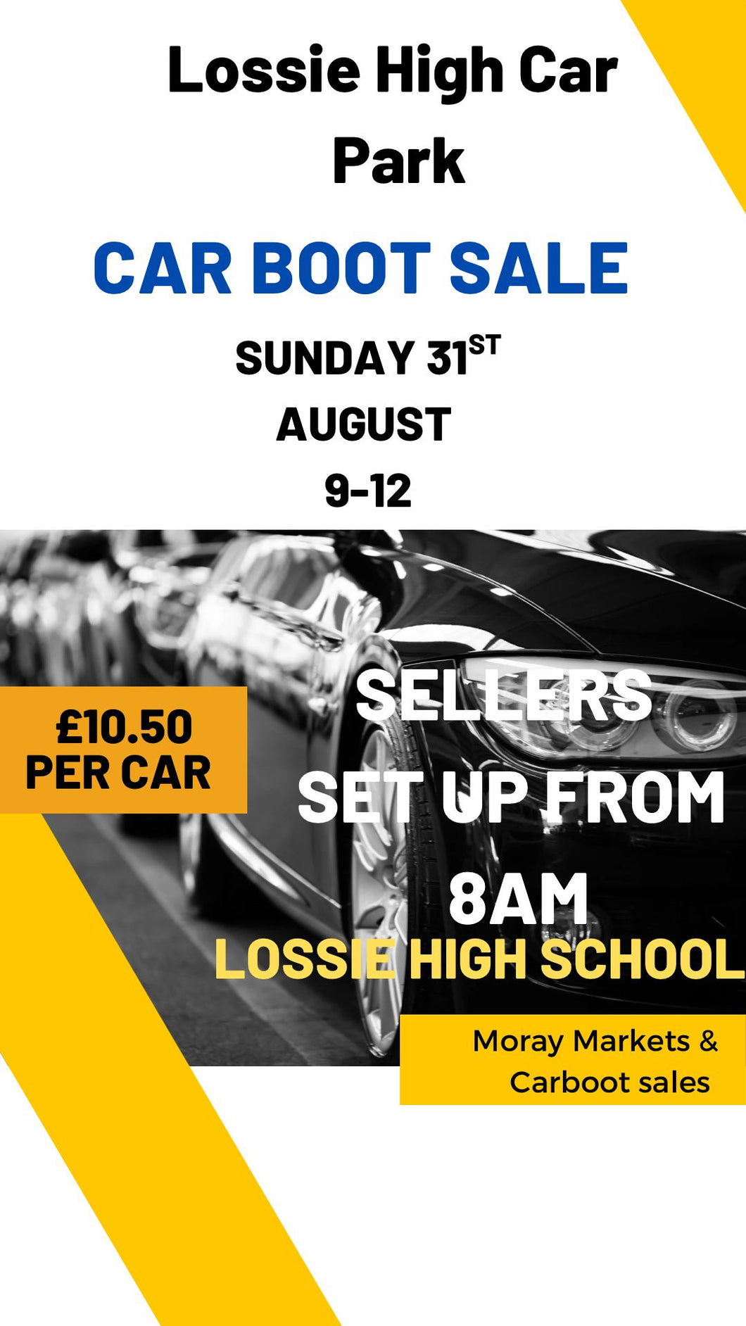 CARBOOT SALE - SUN 31ST AUG - VAN / TRADER ONLY