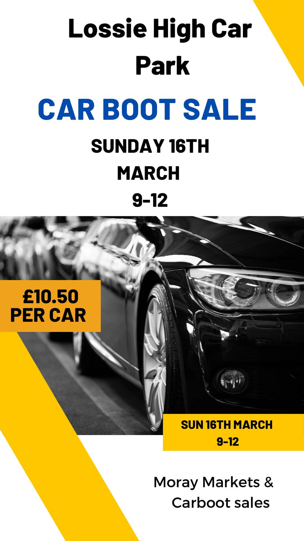 Carboot Sale - Sunday 16th March 2025 (CAR ONLY)