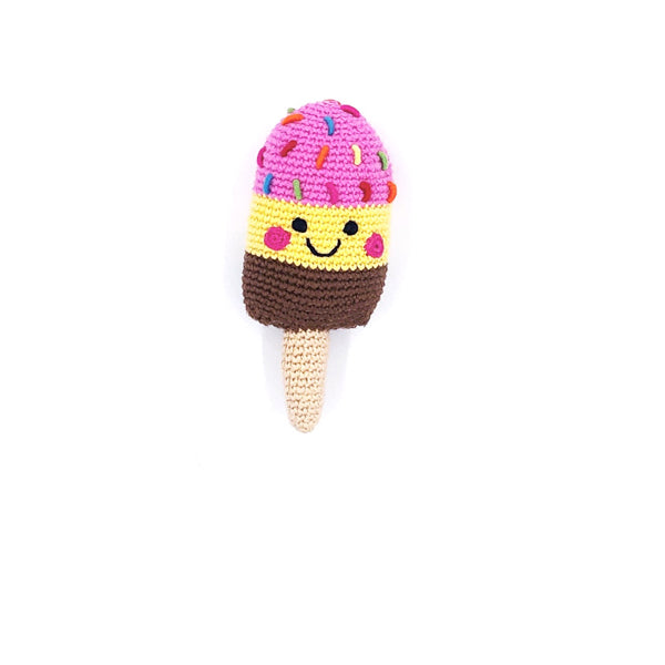 Pebble Fair Trade Ice Lolly Rattle