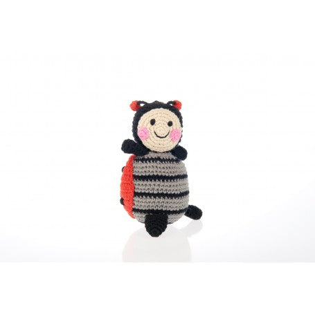 Pebble Fair Trade Ladybird Rattle