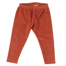 Load image into Gallery viewer, Pigeon Organic Velour Orange Leggings

